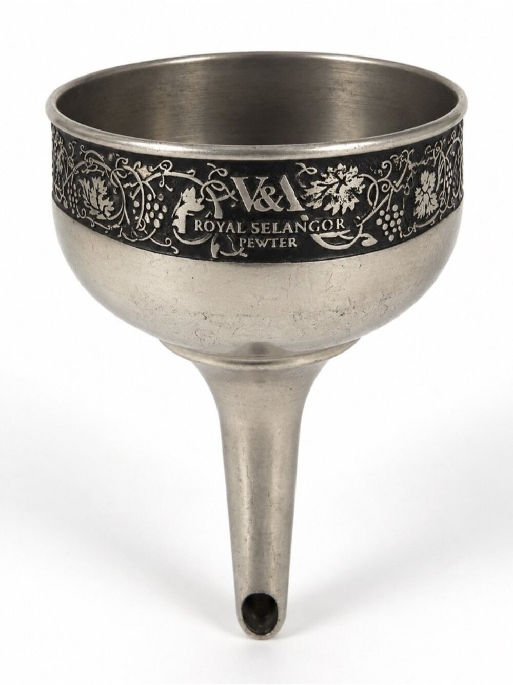 Vintage Royal Selangor Pewter Wine Funnel Grapevine Pattern Barware
